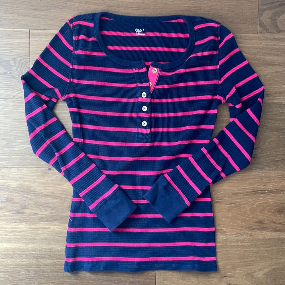 Striped Gap Waffle Tee